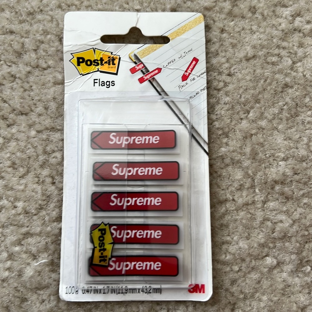 Supreme Post It Flags In Red 1 Pack
